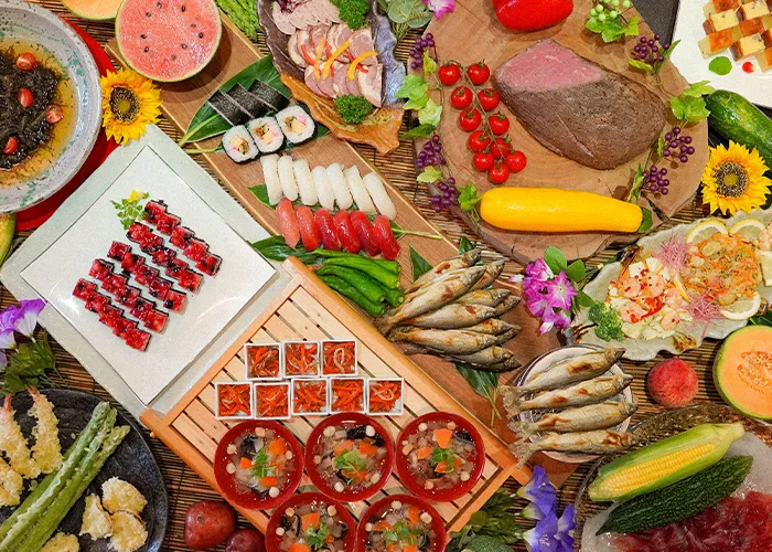 우라반다이 만의 제철의 맛을 다 먹는다